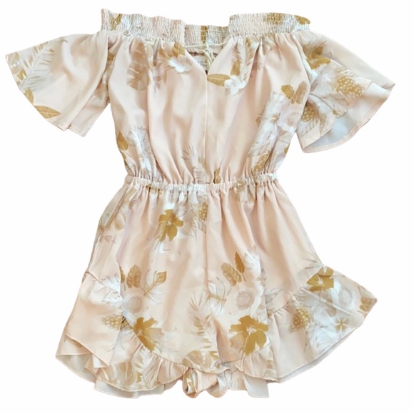 l’atiste by amy Pants - L’atiste by Amy Pink & Yellow Floral Romper